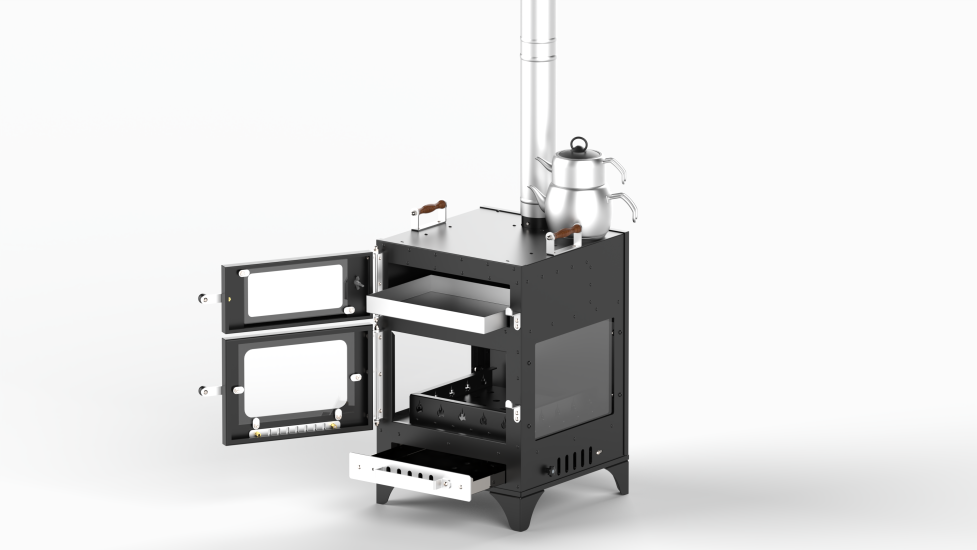 Hot Mood Four Glass Pro Kamp Sobası | HotBBAQ | KF-HB-012